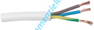 Cablu flexibil cupru MYYM 3X4 mm alb